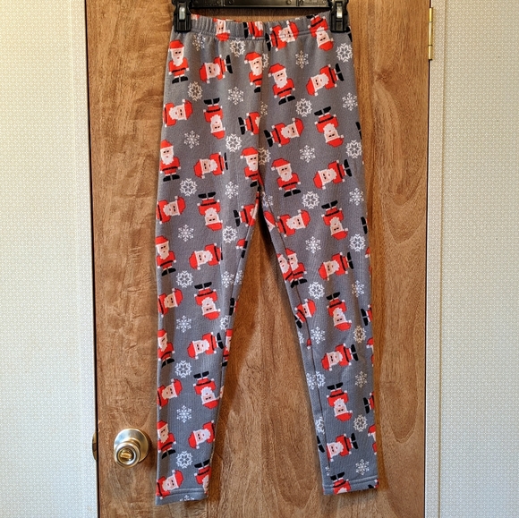 No Boundaries Gray Santa Claus Christmas Leggings, Junior Size Medium - Picture 3 of 8